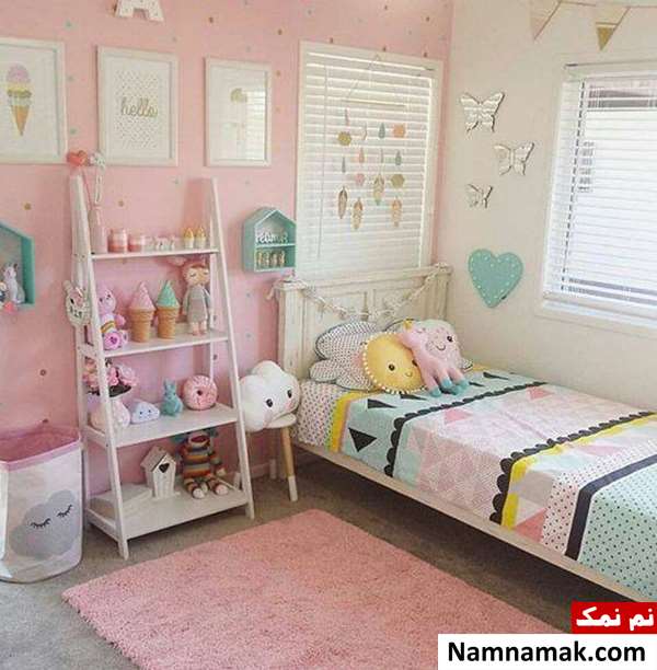 اتاق خواب شاد و رنگی دخترانه