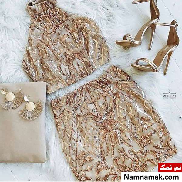 نیم تنه و دامن کوتاه مجلسی