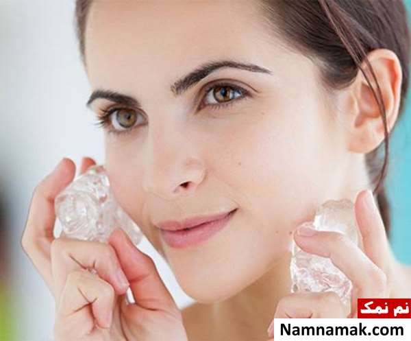 آرایش چشم کوچک یخ برای از بین بردن پف چشم