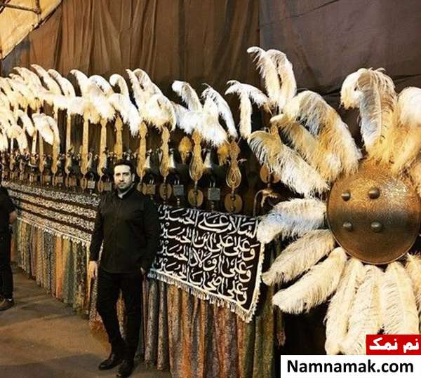 بازیگران و چهره های مشهور ایرانی در عزاداری های ماه محرم عکس امید حاجیلی