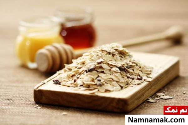 بلغور جو و عسل برای پوست بلغور جو با عسل برای سوزش پوست