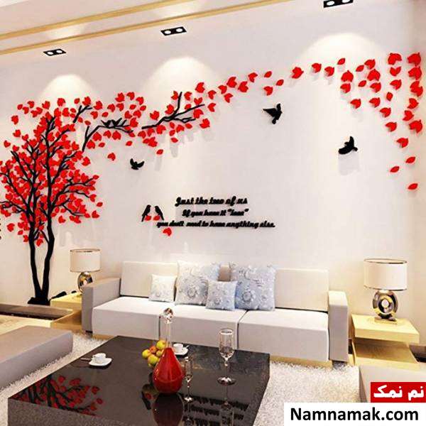 دکوراسیون اتاق پذیرایی با تم پاییز