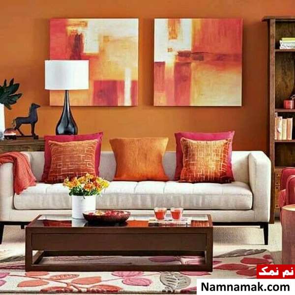 دکوراسیونی با ترکیب رنگ نارنجی