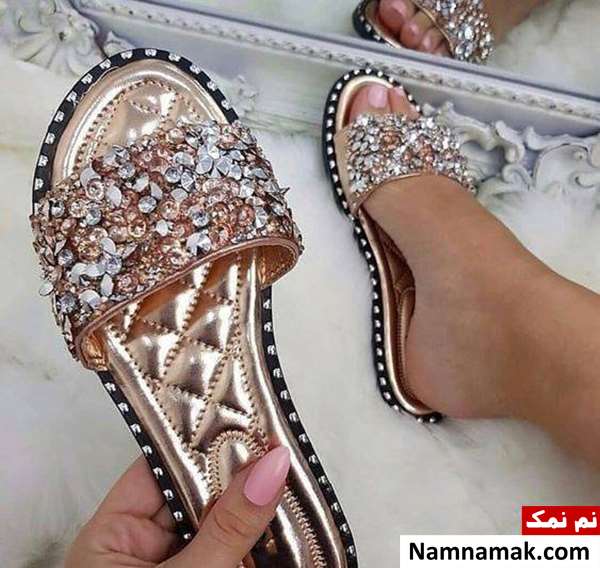 دمپایی مجلسی بدون پاشنه شیک