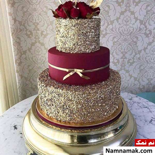 مدل کیک عقد سه طبقه