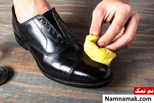 براق کردن کفش براق کردن کفش با استون