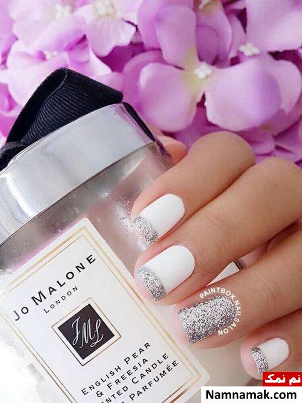 طراحی ناخن با لاک اکلیلی