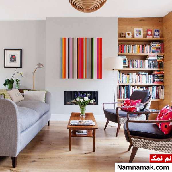 دکوراسیون نشیمن دکوراسیون پذیرایی به سبک نیمه قرن