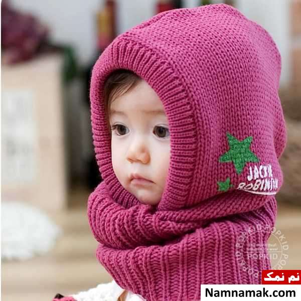 کلاه نوزادی دخترانه زمستانی
