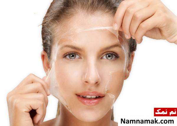 لایه برداری صورت با ماسک ماست