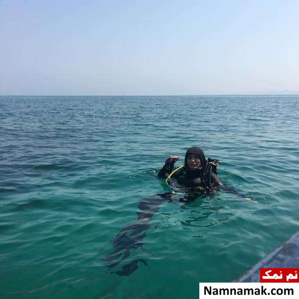 شیوا طاهری غواصی کردن شیوا طاهری