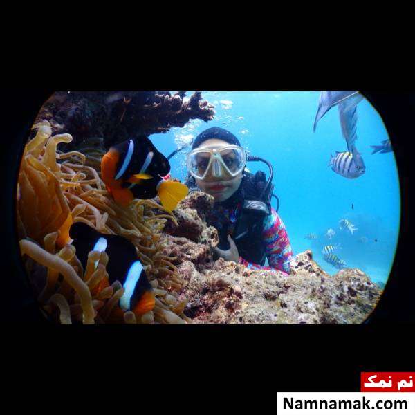 شبنم فرشادجو شبنم فرشادجو در حال غواصی