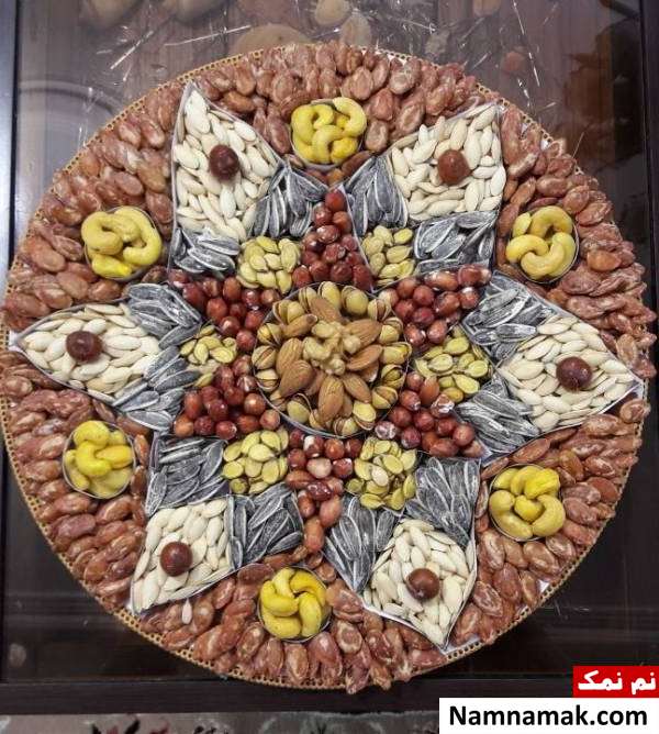 تزیین آجیل شب یلدا در سینی