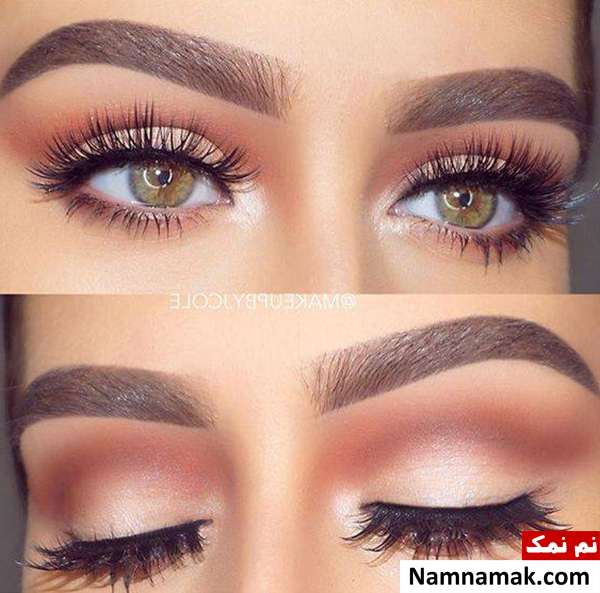 آرایش چشم ساده با سایه ملایم