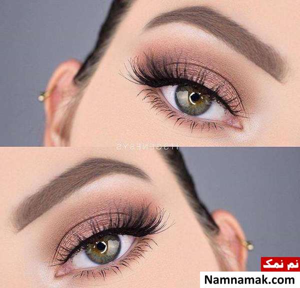 آرایش چشم سبز ساده و لایت