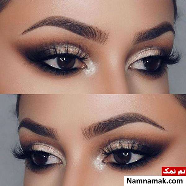 مدل آرایش چشم تیره
