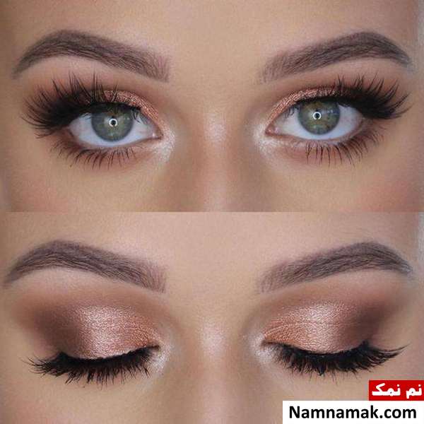 آرایش چشم دخترانه و ساده