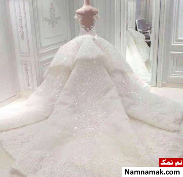 لباس عروس شاین دار لاکچری