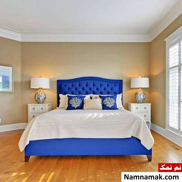 اتاق خوابهای زیبا اتاق خواب زیبا به رنگ آبی سفید