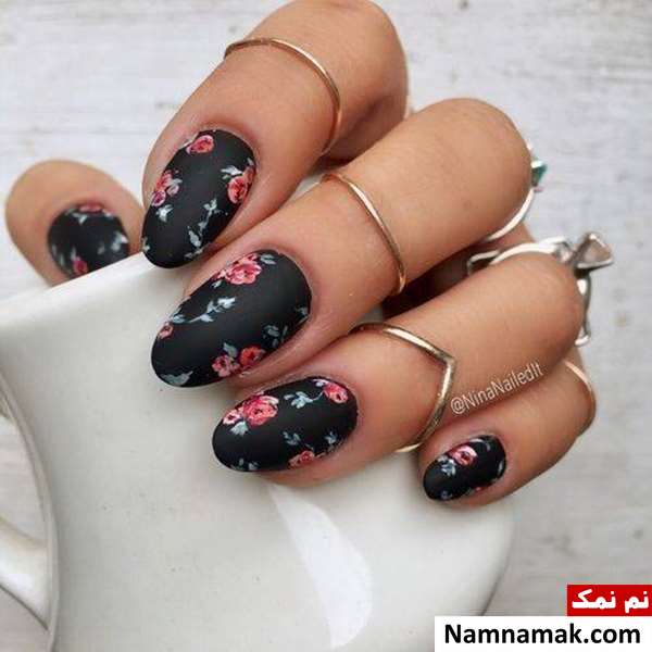 طراحی ناخن گل گلی طراحی ناخن گل گلی دخترانه