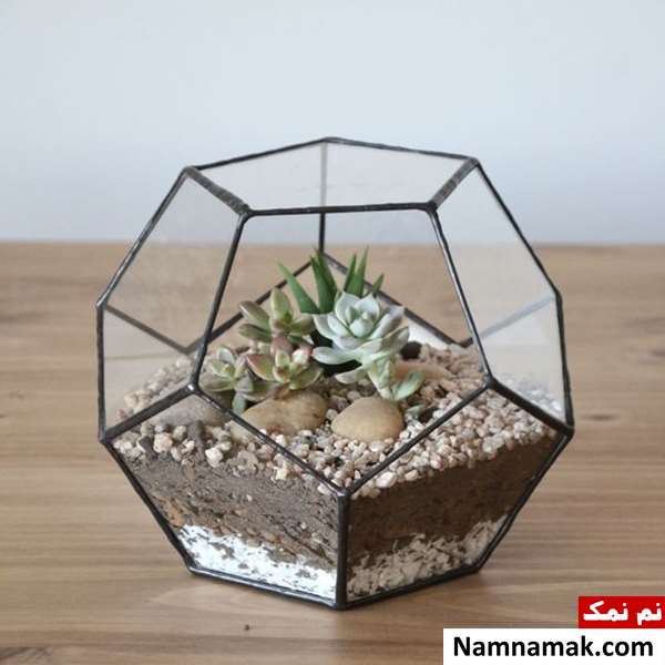 گلدان دکوری گلدان دکوری چند ضلعی و مدرن
