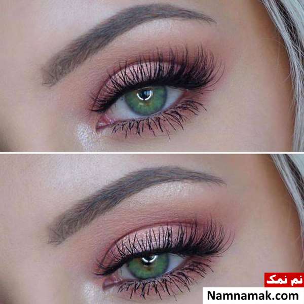 سایه صورتی برای چشم سبز