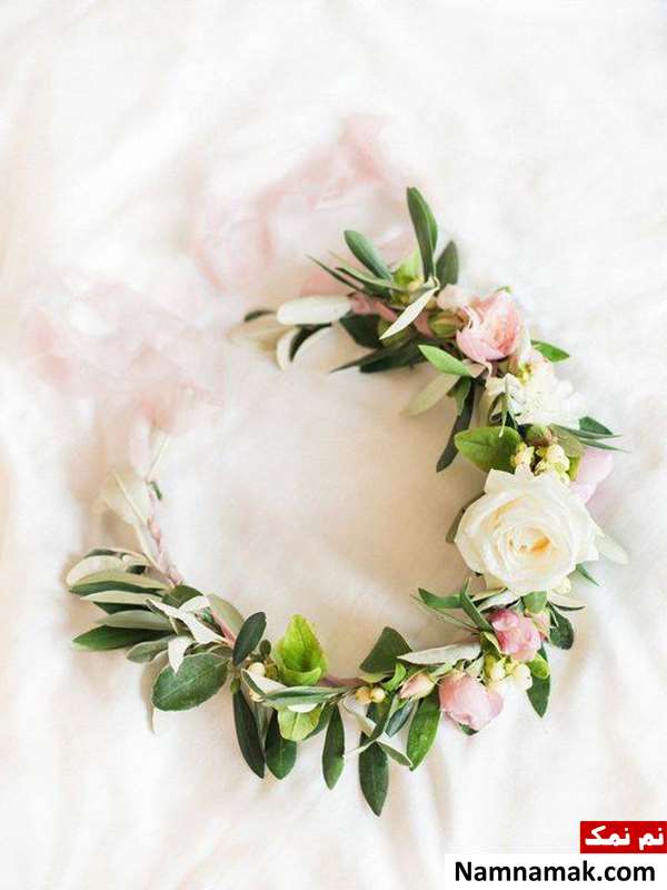 تاج گل طبیعی برای عقد محضری