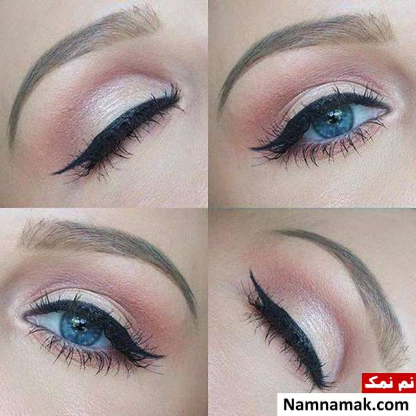 آرایش چشم با سایه چشم صورتی