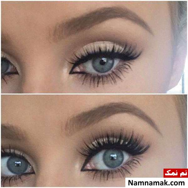 آرایش چشم آبی مد روز و شیک