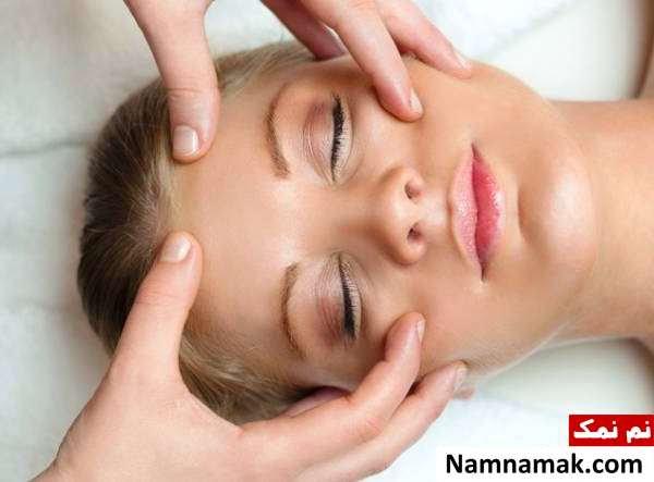 ماساژ صورت رفع خط بین ابرو با ماساژ