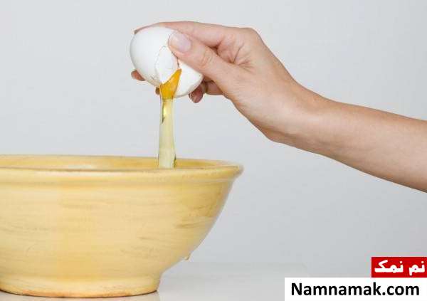 ماسک تخم مرغ ماسک یفیده برای خط اخم