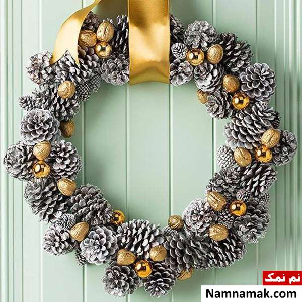 درکوب کاج مدل درکوب پاییزی با کاج و گردو