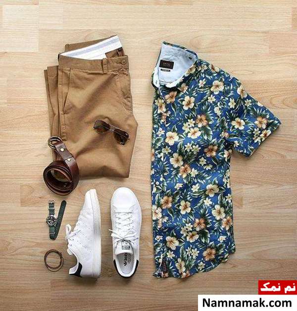 ست کردن پیراهن گل گلی مردانه