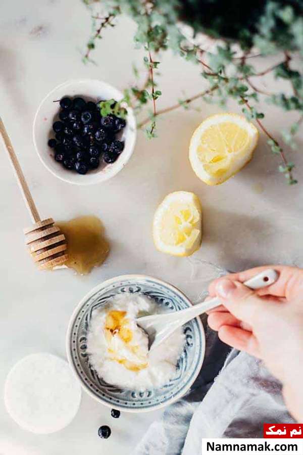ماسک ماست و گلاب و لیمو ماسک ماست و گلاب و لیمو