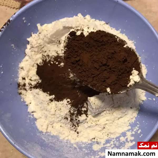 شیرینی کره ای دو رنگ