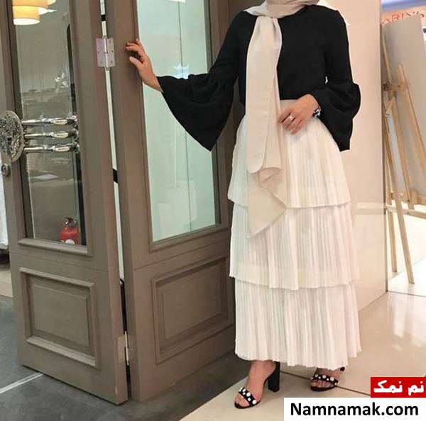 دامن طبقه ای دامن طبقه ای زنانه چین دار