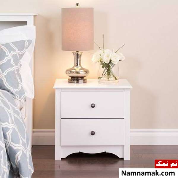 مدل میز عسلی کنار تخت ساده