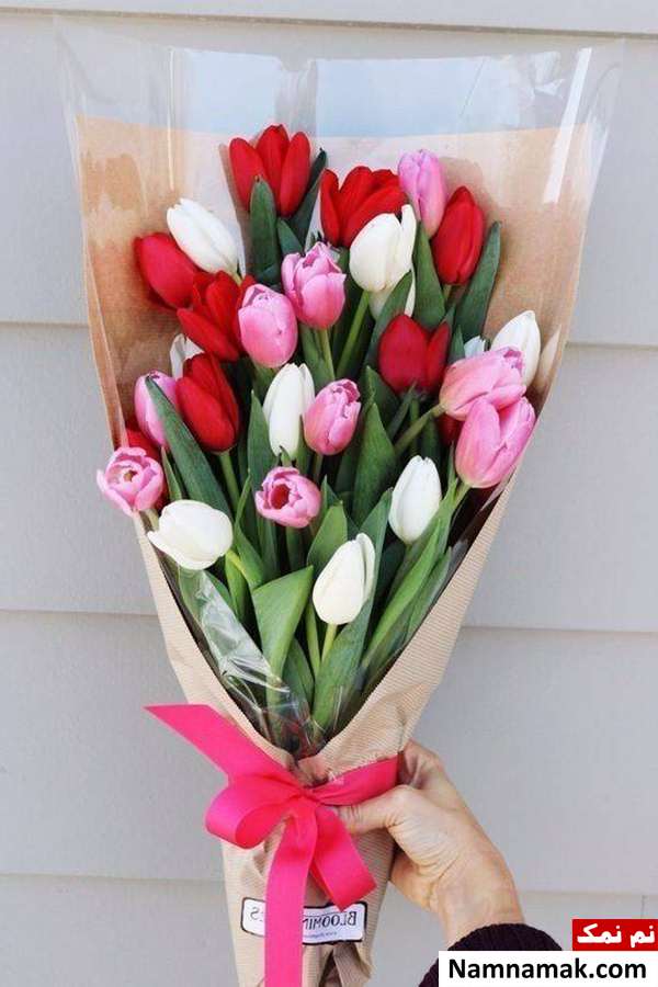 دسته گل لاله دسته گل لاله برای تولد