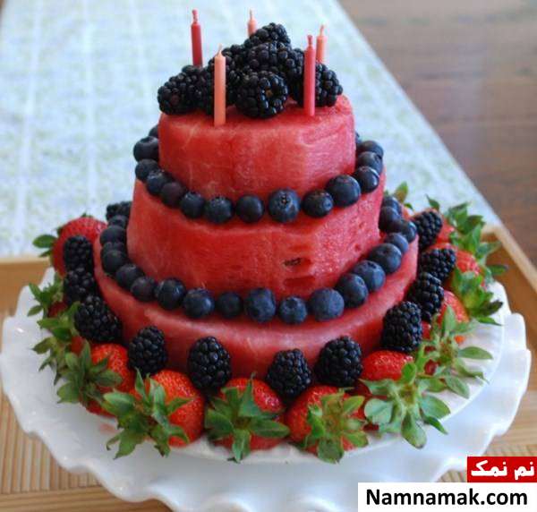 میوه آرایی شب یلدا شکل کیک