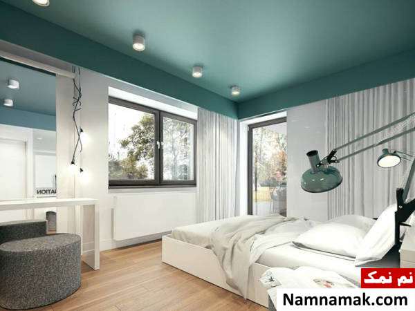 رنگ کردن سقف اتاق خواب ایده ای شیک