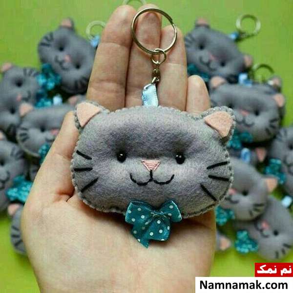 مدل جاکلیدی نمدی گربه ای