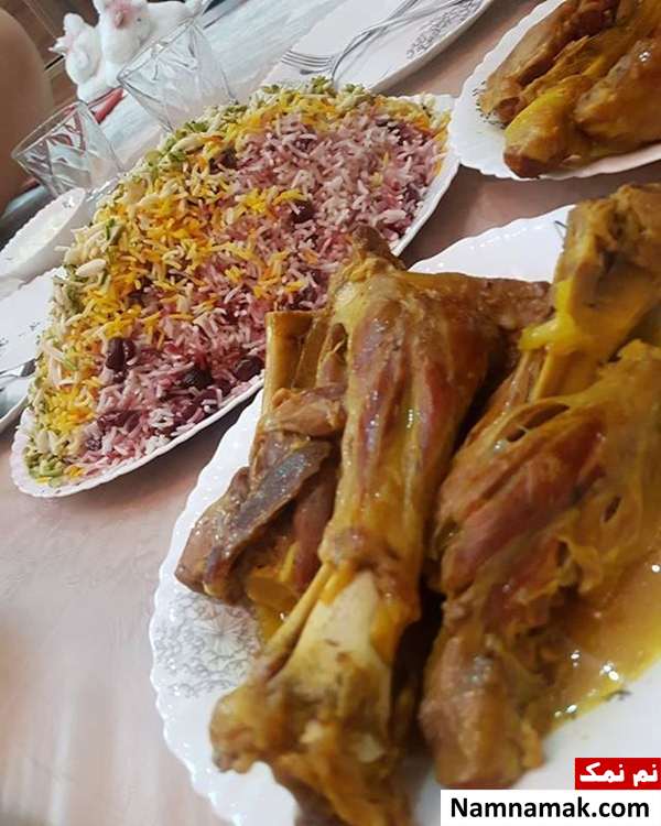 آلبالو پلو با گوشت چرخ کرده آلبالو پلو با گوشت