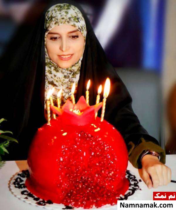 جشن تولد مژده لواسانی تولد مژده لواسانی با کیک اناری