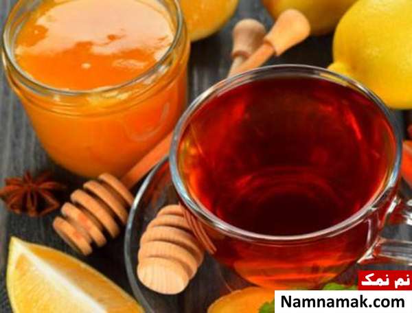 چای لیمو عسل برای گلودرد درمان گلودرد با چای لیمو عسل