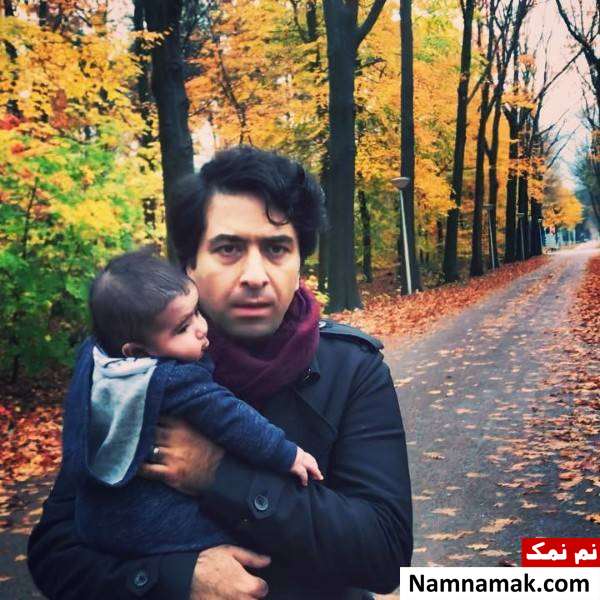 محمد معتمدی عکس پاییزی محمد معتمدی با پسرش