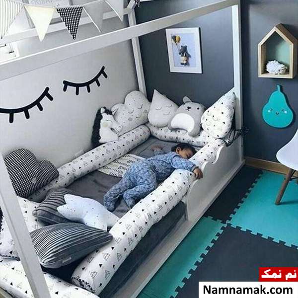 مدل تخت خواب اتاق نوزاد پسرانه