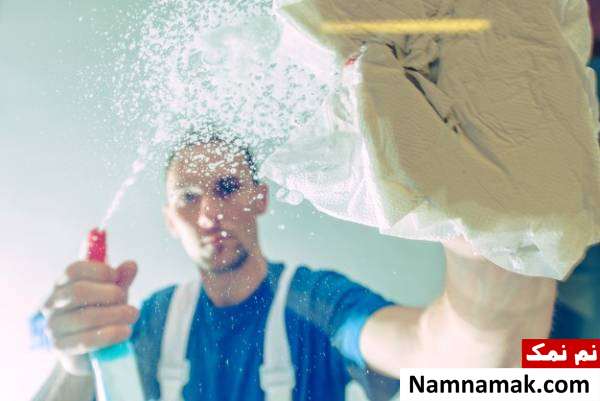 از بین بردن خط و خش آینه