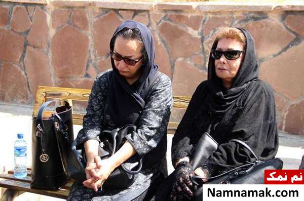 بیوگرافی بهمن زرین پور و همسرش مینا جعفرزاده آزیتا حاجیان در مراسم خاکسپاری بهمن زرین پور