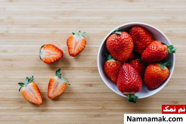 توت فرنگی برای پوست جمع شدن پوست بعد لاغری