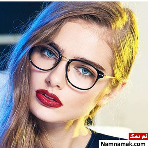 مدل آرایش چشم با عینک 